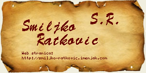 Smiljko Ratković vizit kartica